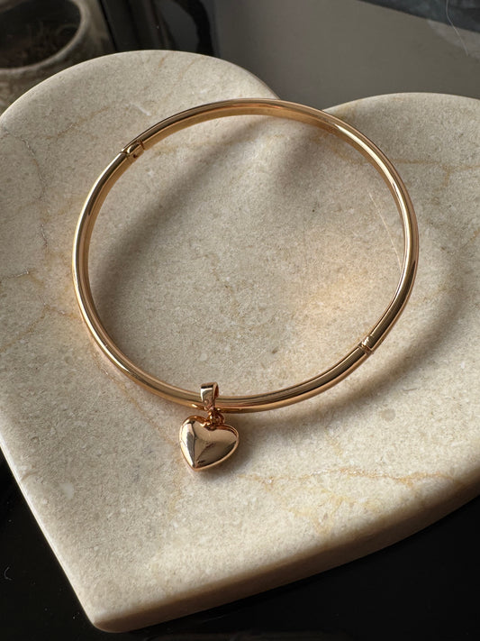 Pulsera Corazón Oro Rosa