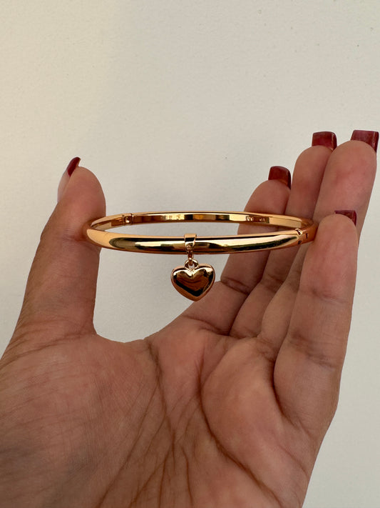 Pulsera Corazón Oro Rosa